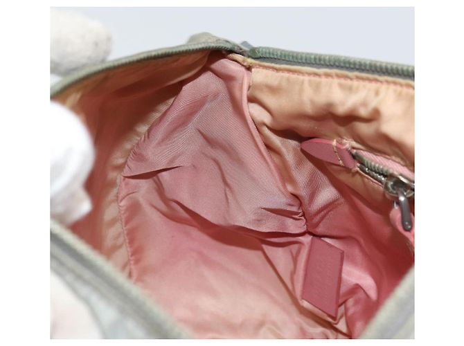 PRADA Schultertasche Nylon Grau Silber Authentisch 170376 Braun - Ansicht 20