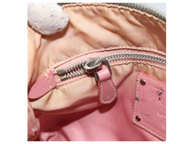 PRADA Schultertasche Nylon Grau Silber Authentisch 170376 Braun - Ansicht 21