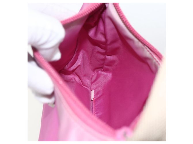 Pochette in nylon PRADA rosa Auth 170906 - vista 19