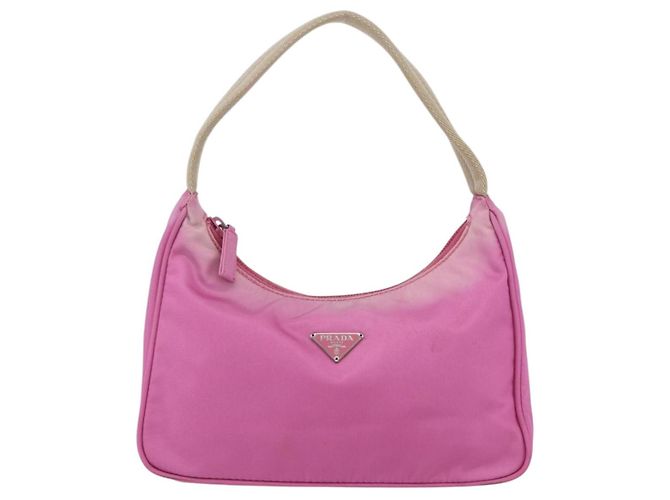 Pochette in nylon PRADA rosa Auth 170906 - vista 2