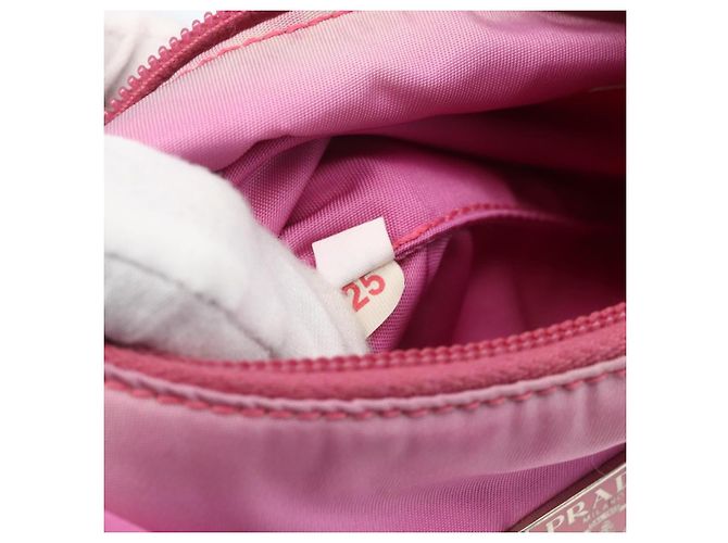 Pochette in nylon PRADA rosa Auth 170906 - vista 21