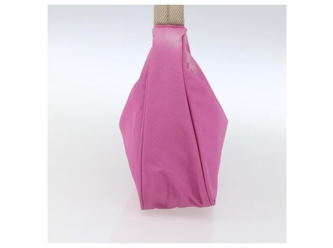 Pochette in nylon PRADA rosa Auth 170906 - vista 4