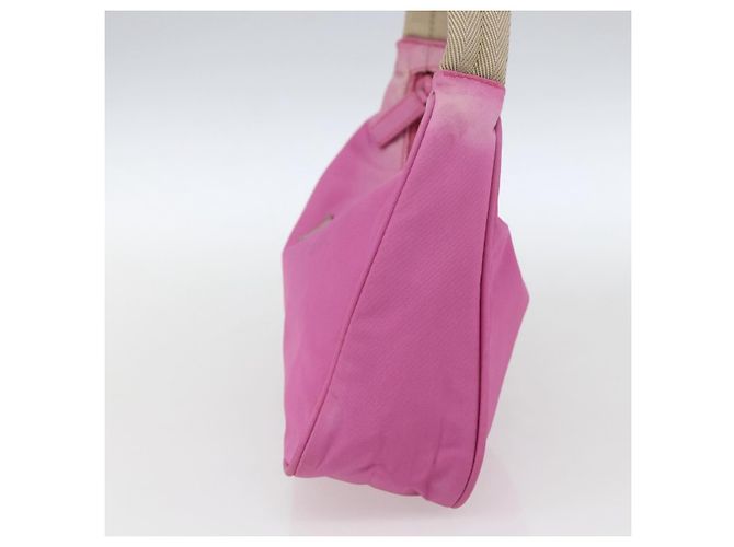 Pochette in nylon PRADA rosa Auth 170906 - vista 5