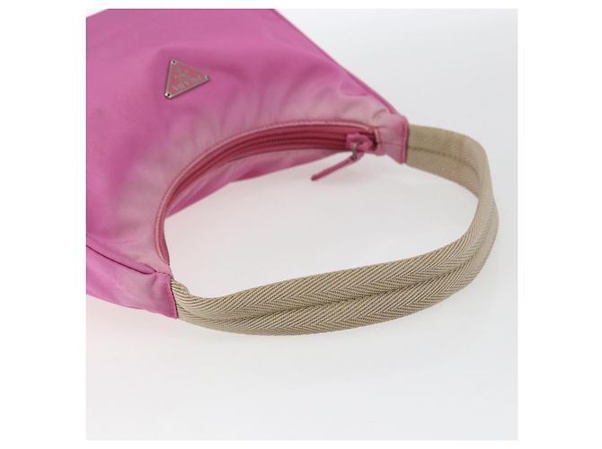 Pochette in nylon PRADA rosa Auth 170906 - vista 7