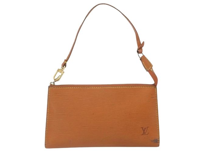 LOUIS VUITTON Epi Pochette Accesorios Pouch Zipangu Oro M52948 LV Auth 171803 - vista 13