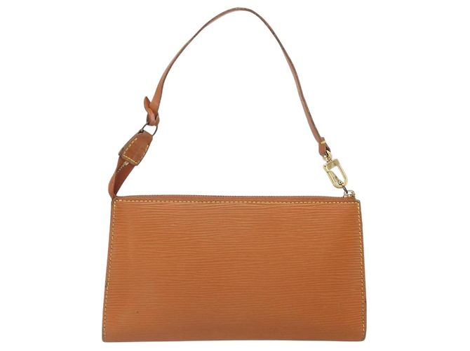 LOUIS VUITTON Epi Pochette Accesorios Pouch Zipangu Oro M52948 LV Auth 171803 - vista 2