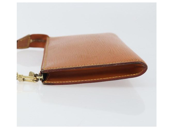 LOUIS VUITTON Epi Pochette Accesorios Pouch Zipangu Oro M52948 LV Auth 171803 - vista 4