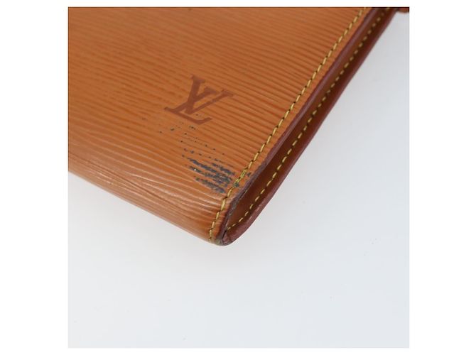 LOUIS VUITTON Epi Pochette Accesorios Pouch Zipangu Oro M52948 LV Auth 171803 - vista 9