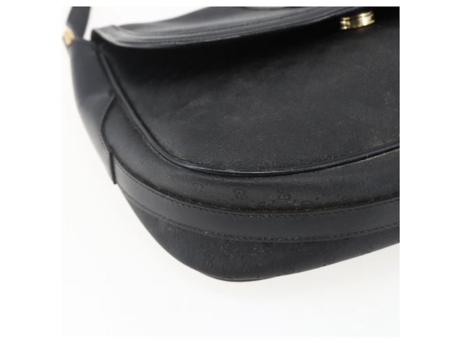 Borsa Sherry Line in PVC nero Micro GG Supreme Web di GUCCI 001 115 0914 Auth 171663 D'oro - vista 11