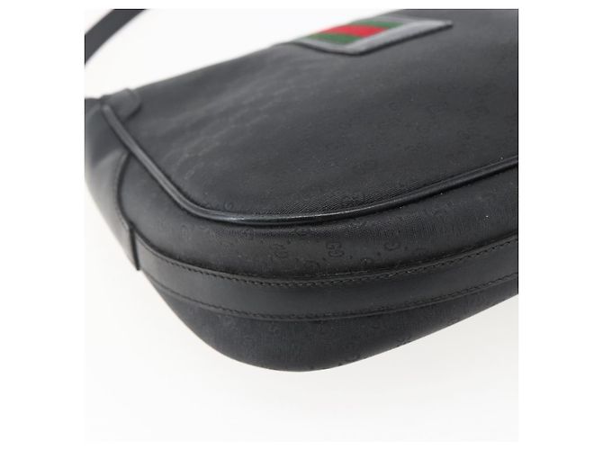 Borsa Sherry Line in PVC nero Micro GG Supreme Web di GUCCI 001 115 0914 Auth 171663 D'oro - vista 13