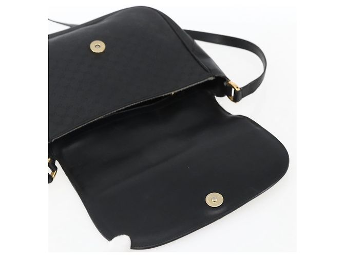 Borsa Sherry Line in PVC nero Micro GG Supreme Web di GUCCI 001 115 0914 Auth 171663 D'oro - vista 15