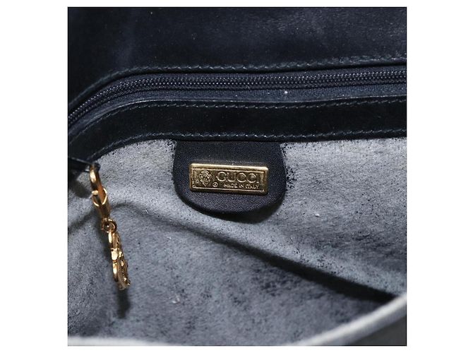 Borsa Sherry Line in PVC nero Micro GG Supreme Web di GUCCI 001 115 0914 Auth 171663 D'oro - vista 16