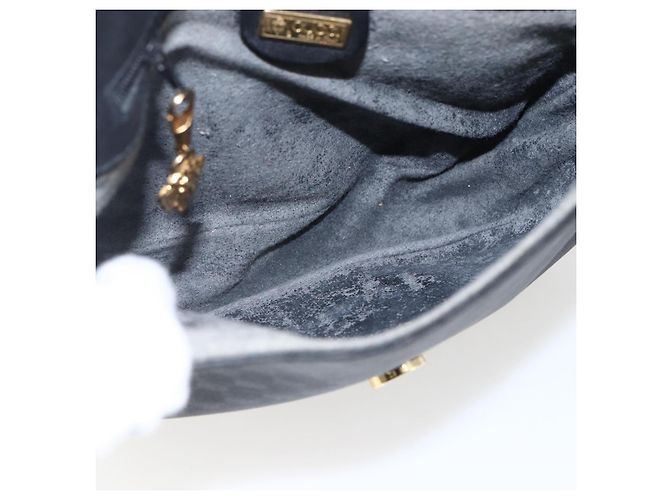 Borsa Sherry Line in PVC nero Micro GG Supreme Web di GUCCI 001 115 0914 Auth 171663 D'oro - vista 17