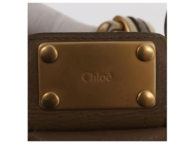 Chloé Borsa a mano Chloe Paddington in pelle marrone oro argento autentica ep13108V D'oro - vista 19