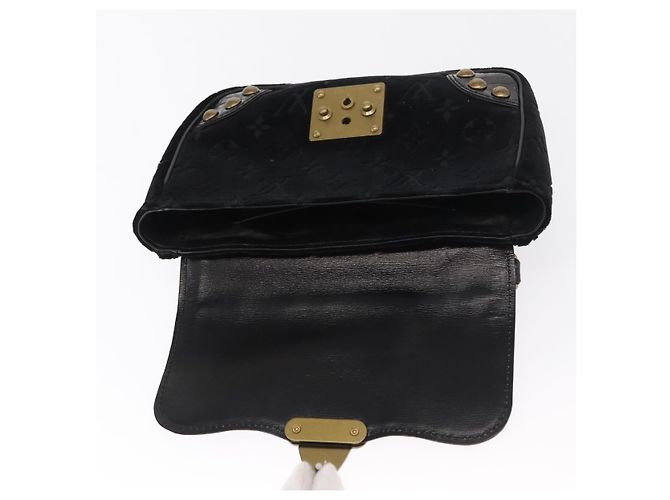 LOUIS VUITTON Borsa a Mano Velours Monogram Irvine Nera M92733 LV Auth 168356SAV Nero Monogramma - vista 16