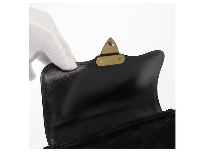 LOUIS VUITTON Borsa a Mano Velours Monogram Irvine Nera M92733 LV Auth 168356SAV Nero Monogramma - vista 17