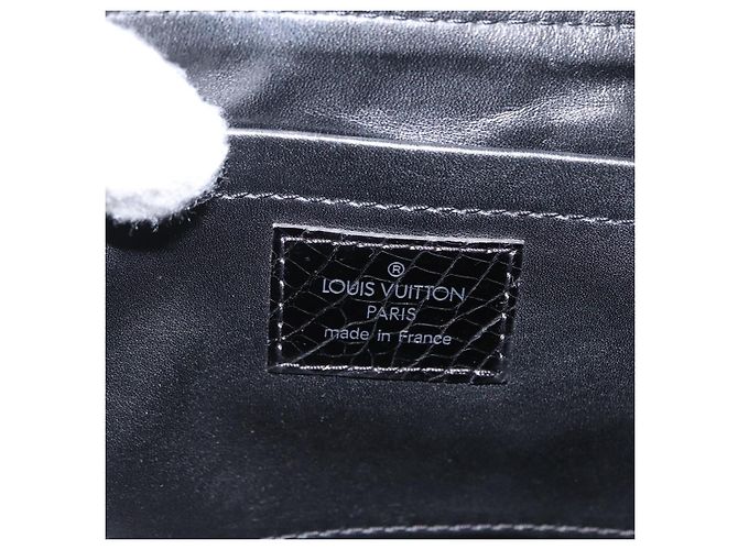 LOUIS VUITTON Borsa a Mano Velours Monogram Irvine Nera M92733 LV Auth 168356SAV Nero Monogramma - vista 19