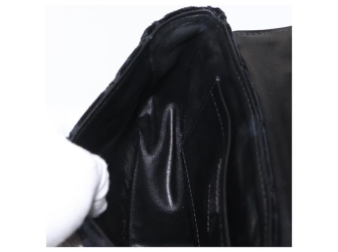 LOUIS VUITTON Borsa a Mano Velours Monogram Irvine Nera M92733 LV Auth 168356SAV Nero Monogramma - vista 22