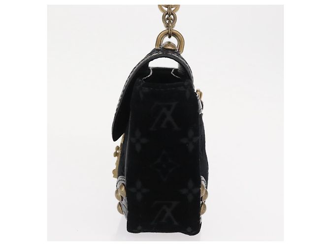 LOUIS VUITTON Borsa a Mano Velours Monogram Irvine Nera M92733 LV Auth 168356SAV Nero Monogramma - vista 4
