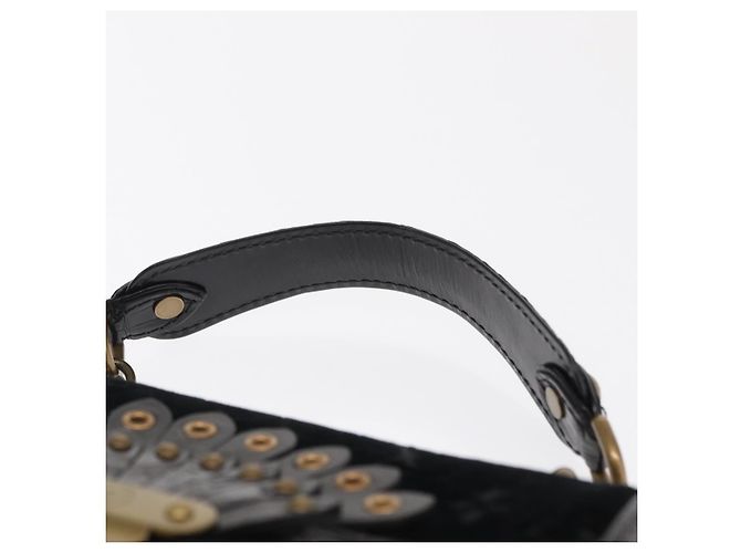LOUIS VUITTON Borsa a Mano Velours Monogram Irvine Nera M92733 LV Auth 168356SAV Nero Monogramma - vista 8