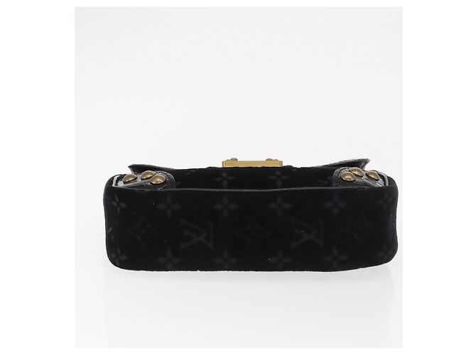 LOUIS VUITTON Borsa a Mano Velours Monogram Irvine Nera M92733 LV Auth 168356SAV Nero Monogramma - vista 9