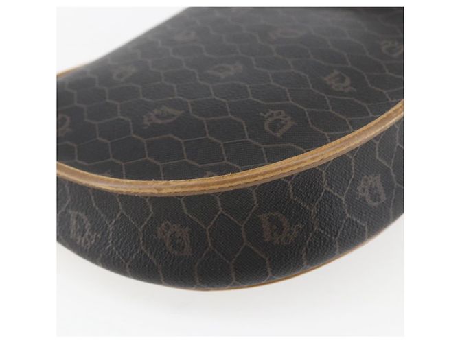 Borsa a spalla in tela a nido d'ape PVC nera e dorata Christian Dior Auth 170912 - vista 13