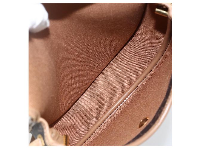 Borsa a spalla in tela a nido d'ape PVC nera e dorata Christian Dior Auth 170912 - vista 17