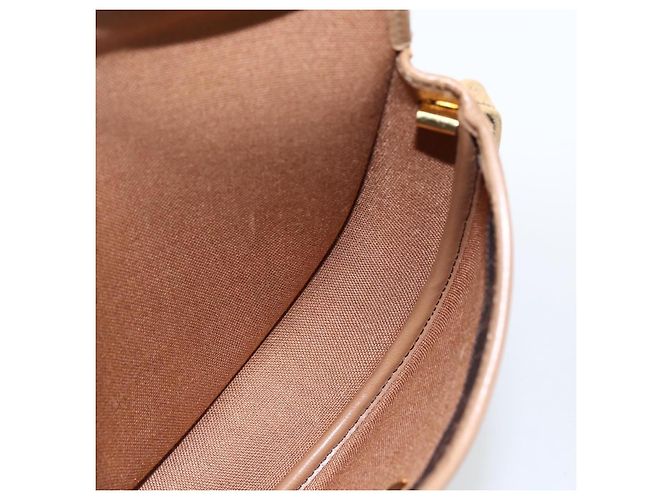 Borsa a spalla in tela a nido d'ape PVC nera e dorata Christian Dior Auth 170912 - vista 18