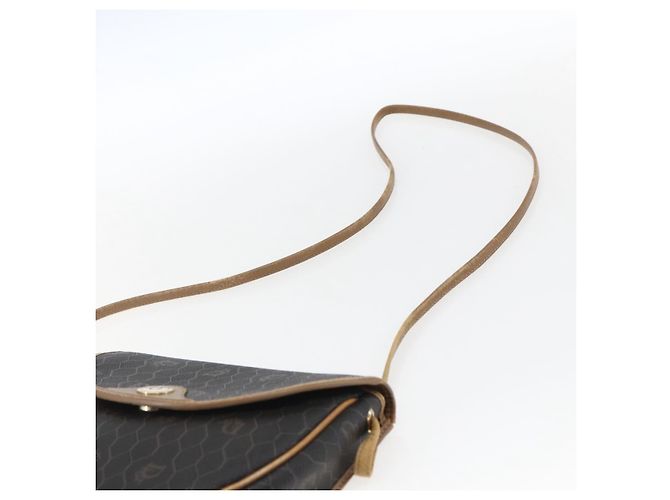 Borsa a spalla in tela a nido d'ape PVC nera e dorata Christian Dior Auth 170912 - vista 8