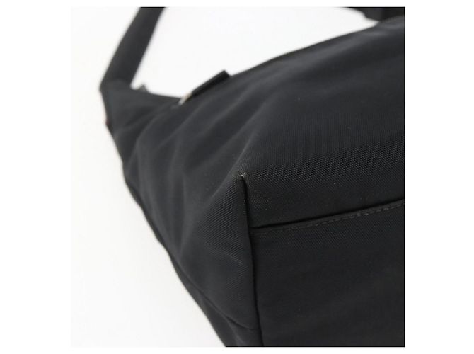 Borsa a mano GUCCI in nylon nero argento 001 3386 Auth bs33224 - vista 11