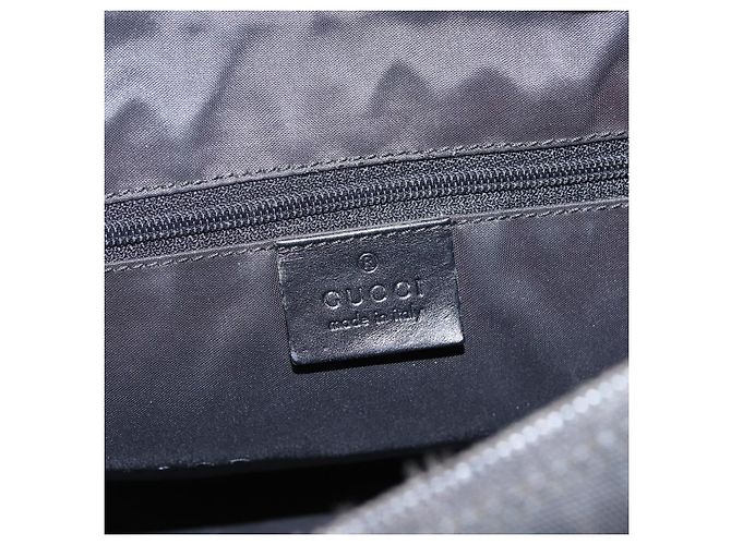 Borsa a mano GUCCI in nylon nero argento 001 3386 Auth bs33224 - vista 15