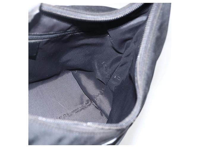 Borsa a mano GUCCI in nylon nero argento 001 3386 Auth bs33224 - vista 17
