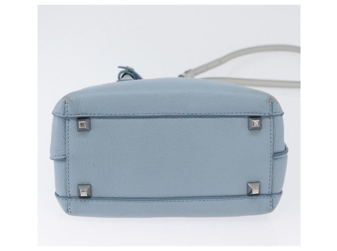 MCM Handtasche aus Leder 2-in-1 hellblau silber authentisch BA10842V - Ansicht 11