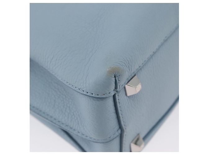 MCM Handtasche aus Leder 2-in-1 hellblau silber authentisch BA10842V - Ansicht 12
