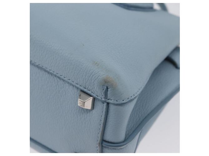 MCM Handtasche aus Leder 2-in-1 hellblau silber authentisch BA10842V - Ansicht 13