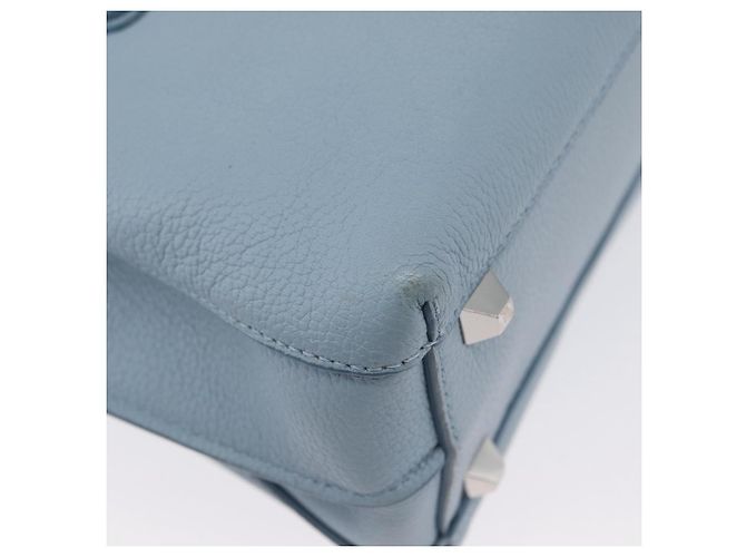 MCM Handtasche aus Leder 2-in-1 hellblau silber authentisch BA10842V - Ansicht 14