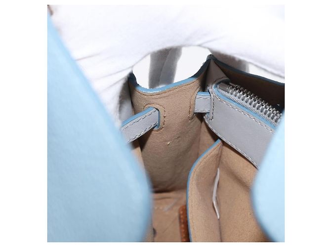 MCM Handtasche aus Leder 2-in-1 hellblau silber authentisch BA10842V - Ansicht 20