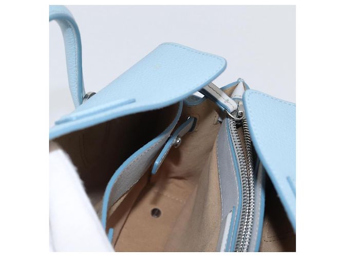 MCM Handtasche aus Leder 2-in-1 hellblau silber authentisch BA10842V - Ansicht 22