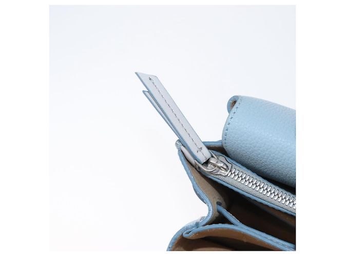 MCM Handtasche aus Leder 2-in-1 hellblau silber authentisch BA10842V - Ansicht 25