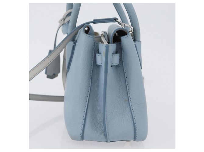 MCM Handtasche aus Leder 2-in-1 hellblau silber authentisch BA10842V - Ansicht 4