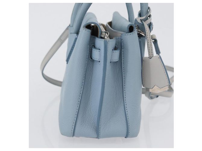 MCM Handtasche aus Leder 2-in-1 hellblau silber authentisch BA10842V - Ansicht 5