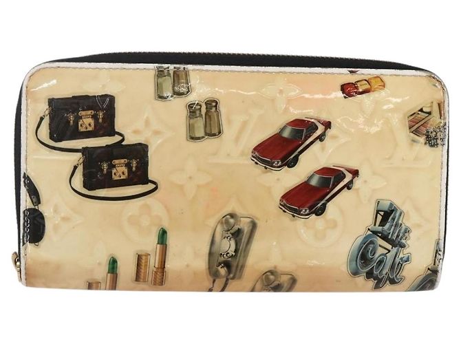 LOUIS VUITTON Monogram Vernis Nicolas Ghesquire Cartera Zippy M50370 Auth 169792 Blanco - vista 2