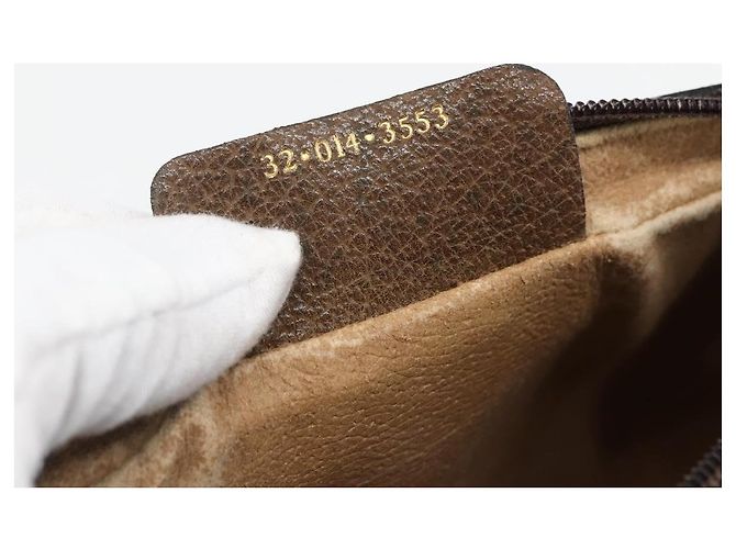 Gucci Borsa GG Supreme Web Sherry Line in PVC Beige Rosso 32 014 3553 Auth ti3666 - vista 17