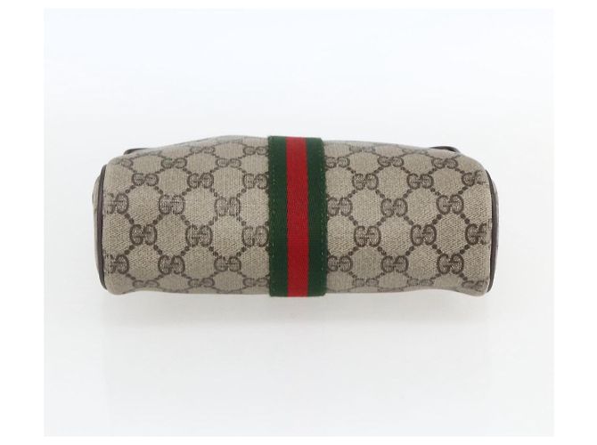 Gucci Borsa GG Supreme Web Sherry Line in PVC Beige Rosso 32 014 3553 Auth ti3666 - vista 7