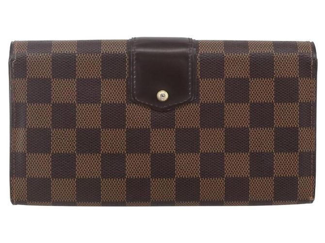 LOUIS VUITTON Damier Ebene Portefeuille Sistina Long Wallet N61747 Auth ep13090 - view 2