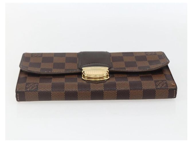 LOUIS VUITTON Damier Ebene Portefeuille Sistina Long Wallet N61747 Auth ep13090 - view 6