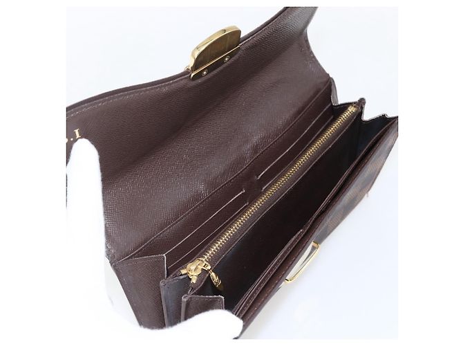 LOUIS VUITTON Damier Ebene Portefeuille Sistina Long Wallet N61747 Auth ep13090 - view 9
