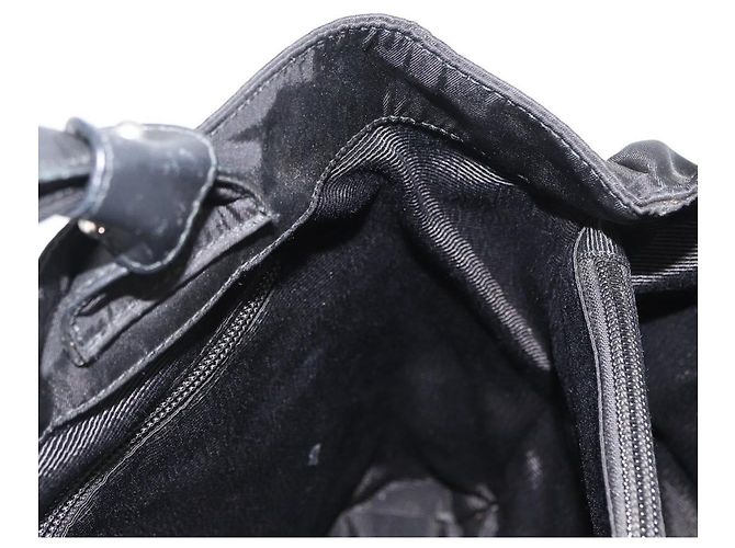 Borsa Tote Vala in Nylon Nero Argento Auth BA10741 di Salvatore Ferragamo - vista 18