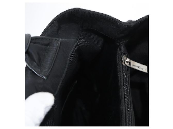 Borsa Tote Vala in Nylon Nero Argento Auth BA10741 di Salvatore Ferragamo - vista 21
