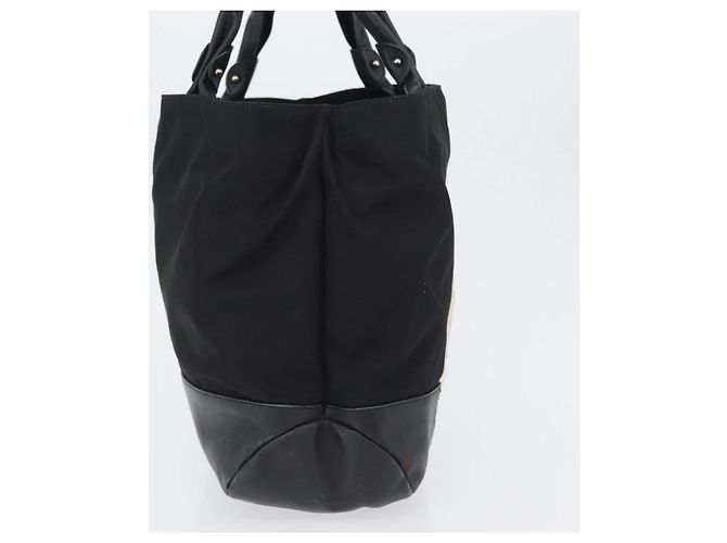 Borsa Tote Vala in Nylon Nero Argento Auth BA10741 di Salvatore Ferragamo - vista 5